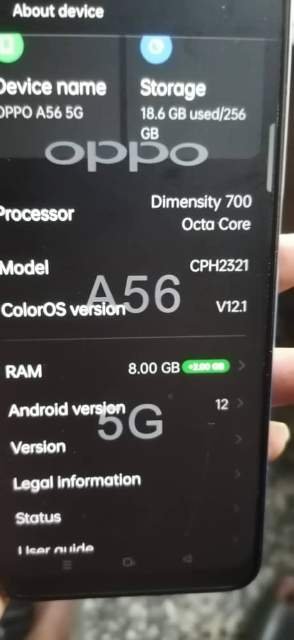 OPPO A56 5G, London used, 8gb Ram, 256gb Memory photo 1